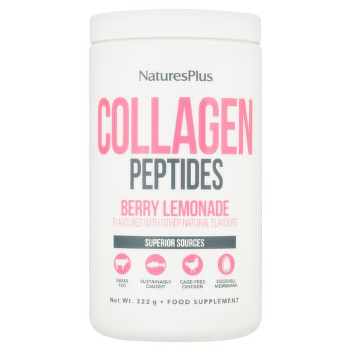 NaturesPlus Collagen Peptides Berry Lemonade 322g