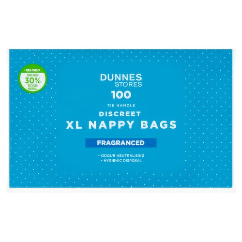 Dunnes Stores 100 Discreet Fragranced XL Nappy Bags