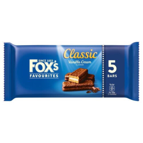 Fox's Classic Vanilla Cream Flavour 5 x 25g (125g)