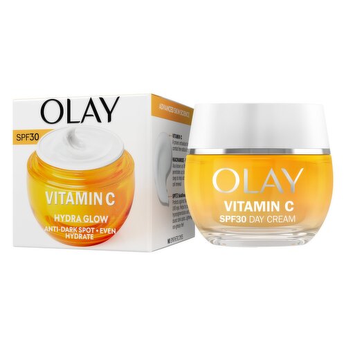 Olay Vitamin C Face Moisturiser Day Cream SPF 30, Niacinamide. Brightening Skincare, 50ml