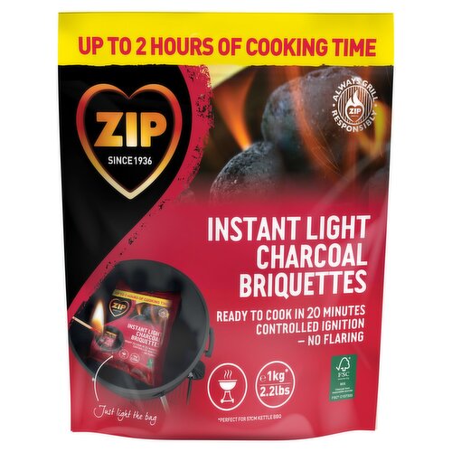 Zip Instant Light Charcoal Briquettes