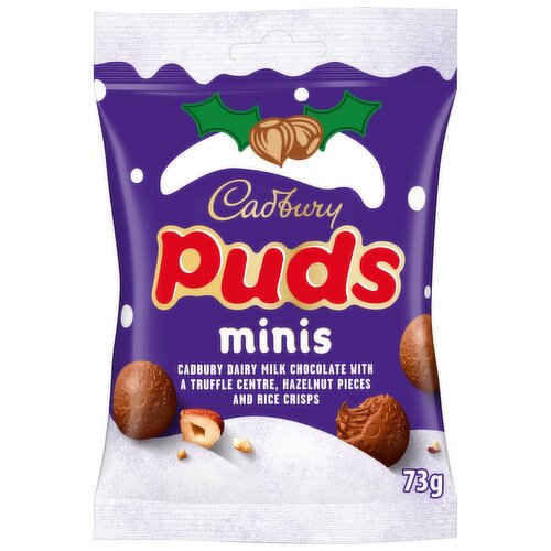 Cadbury Mini Puds Chocolate Bag with Hazelnuts 73 g