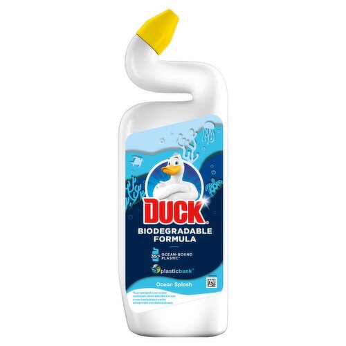 Duck Biodegradable Toilet Cleaner Liquid Ocean Splash 750ml