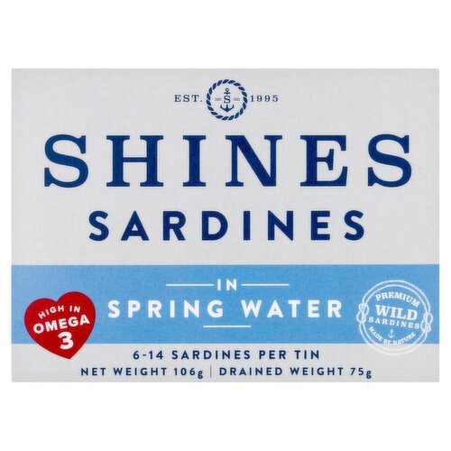 Shines Sardines in Spring Water 106g