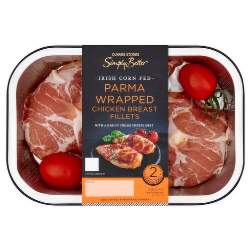 Dunnes Stores Simply Better Irish Corn Fed Parma Wrapped Chicken Breast Fillets 420g