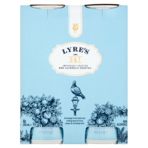 Lyre's G & T Non-Alcoholic Cocktail 4 x 250ml