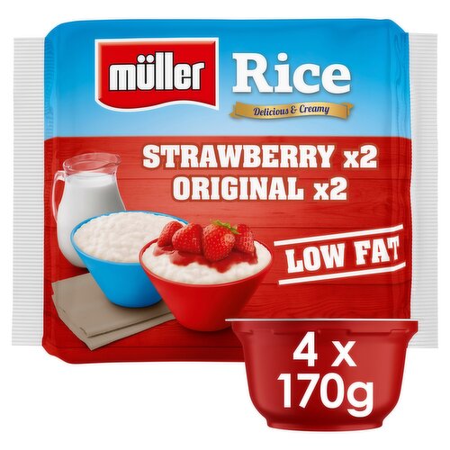 Müller Rice Strawberry & Original Low Fat Dessert