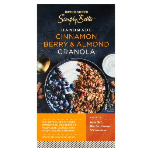 Dunnes Stores Simply Better Handmade Cinnamon Berry & Almond Granola 400g