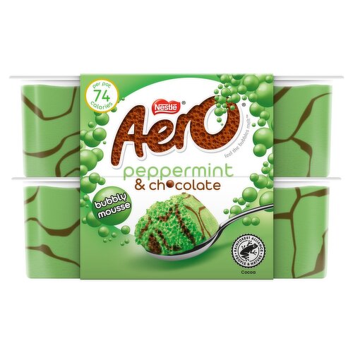 Aero Peppermint & Chocolate Bubbly Mousse 4 x 58g (232g)