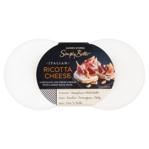 Dunnes Stores Simply Better Italian Ricotta Cheese 2 x 90g (180g)