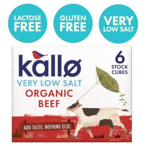 Kallo 6 Organic Beef Stock Cubes 66g