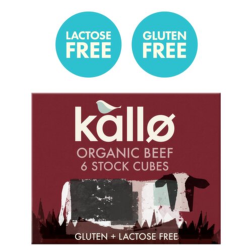 Kallo 6 Organic Beef Stock Cubes 66g