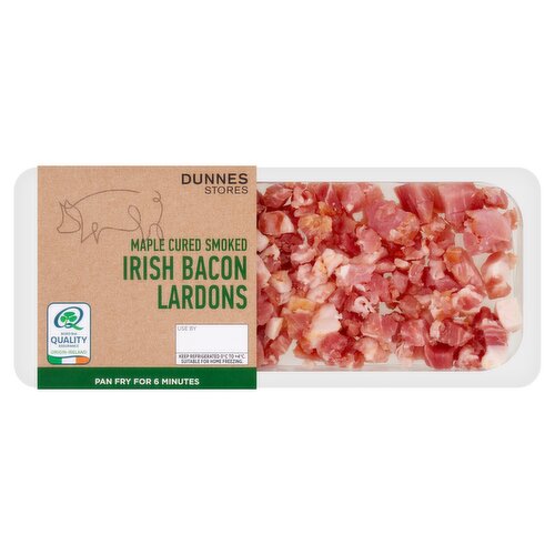 Dunnes Stores Maple Cured Smoked Irish Bacon Lardons 150g