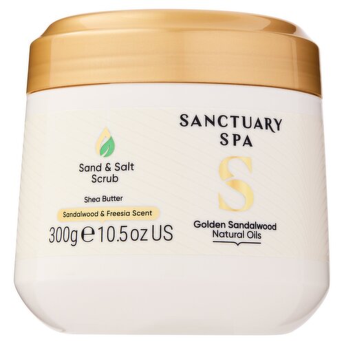 Sanctuary Spa Golden Sandalwood Natural Oils Sand & Salt Scrub 300g