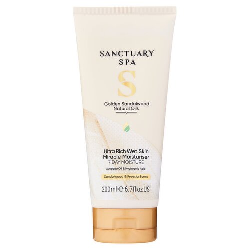Sanctuary Spa Golden Sandalwood Natural Oils Ultra Rich Wet Skin Miracle Moisturiser 200ml