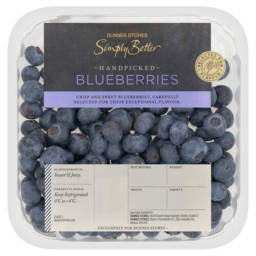 Dunnes Stores Simply Better Handpicked Blueberries 320g
