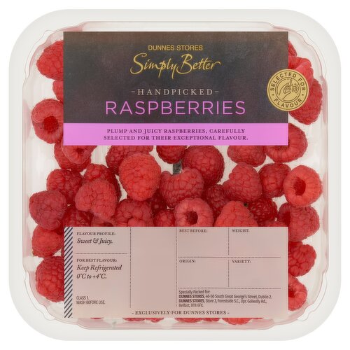 Dunnes Stores Simply Better Handpicked Raspberries 225g