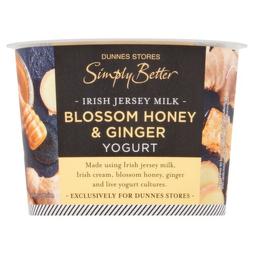Dunnes Stores Simply Better Irish Jersey Milk Blossom Honey & Ginger Yogurt 150g