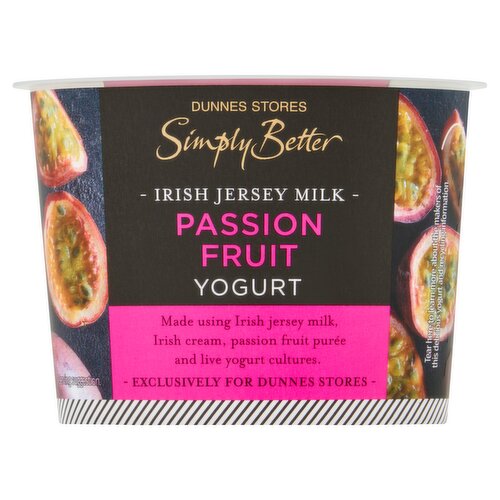 Dunnes Stores Simply Better Irish Jersey Milk Passion Fruit Yogurt 150g