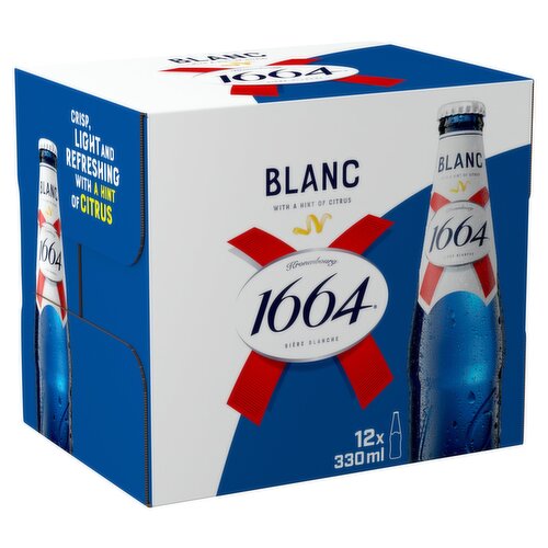 Kronenbourg 1664 Blanc Premium Lager Beer 12x330ml Bottle
