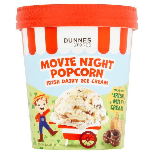 Dunnes Stores Movie Night Popcorn Irish Dairy Ice Cream 500ml