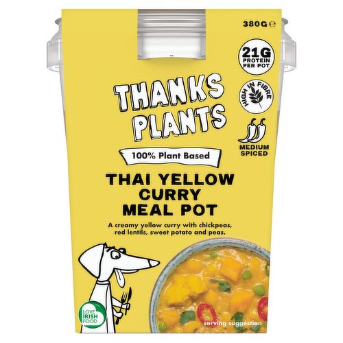 Thanks Plants Thai Yellow Curry Meal Pot 380g