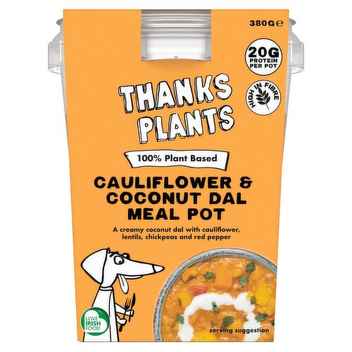 Thanks Plants Cauliflower & Coconut Dal Meal Pot 380g 