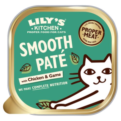 Lily’s Kitchen Smooth Chicken with Game Paté Complete Adult Cat Food 85g