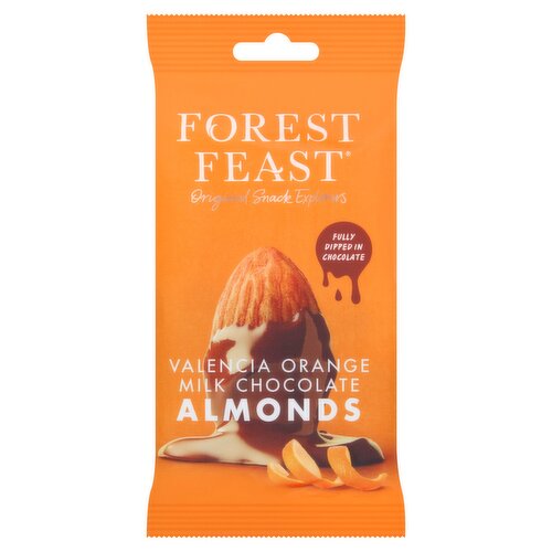 Forest Feast Valencia Orange Milk Chocolate Almonds 40g