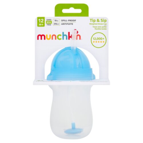 Munchkin Tip & Sip Weighted Straw Cup 12+M