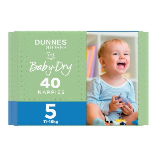 Dunnes Stores 40 Baby-Dry Nappies 5 11-16kg