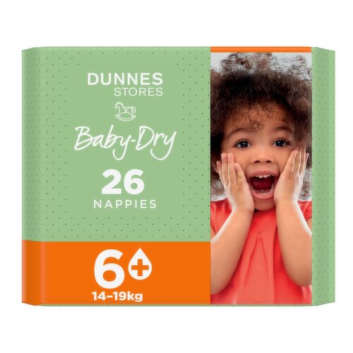 Dunnes Stores 26 Baby-Dry Nappies 6+ 14-19kg