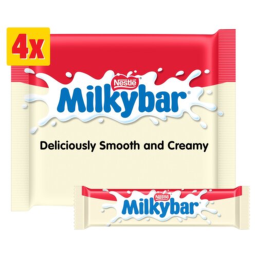 Milkybar White Chocolate Bar 4 Pack Multipack 100g