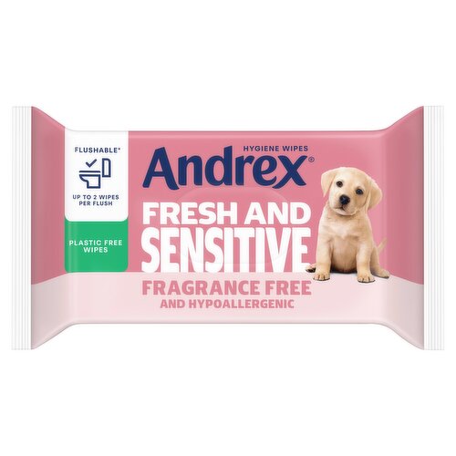 Andrex Fresh & Sensitive Moist Toilet Tissue Flushable Hygiene wipes 30 wipes. 