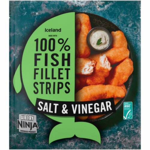 Iceland Made with 100% Fish Fillet Strips Salt & Vinegar 400g