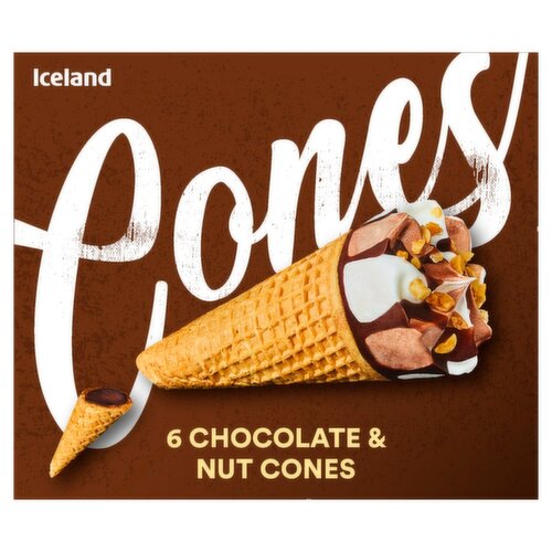Iceland 6 Chocolate & Nut Cones 372g