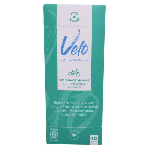 Velo Coffee Roasters Lungo Espresso Capsules 10 x 5.6g (56g)