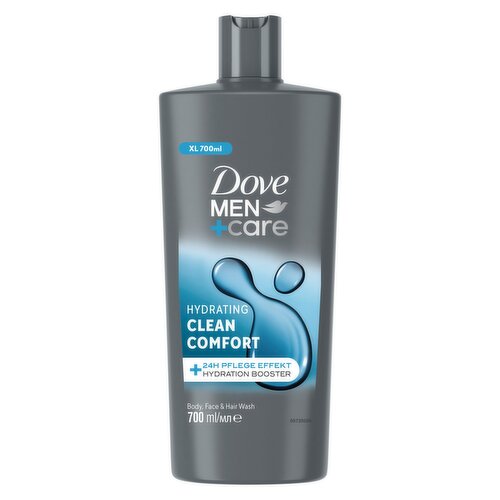 Dove Men+Care Hydrating 3-in-1 Hair, Face and Body Wash Clean Comfort 700 ml