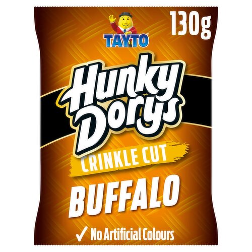 Tayto Hunky Dorys Crinkle Cut Buffalo Flavour Potato Crisps 130g