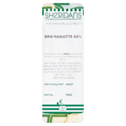 Sheridans Cheesemongers Brie Mariotte 60% 150g