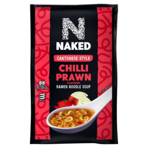 Naked Cantonese Style Chilli Prawn Flavour Ramen Noodle Soup 25g