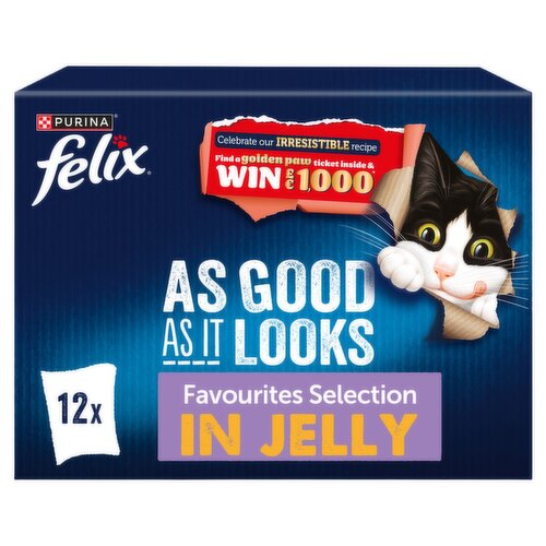 Felix As Good as It Looks Favourites Selection in Jelly 12 x 85g (1.02kg)