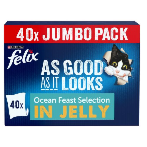 FELIX As Good As it Looks Ocean Feasts Wet Cat Food 40x85g