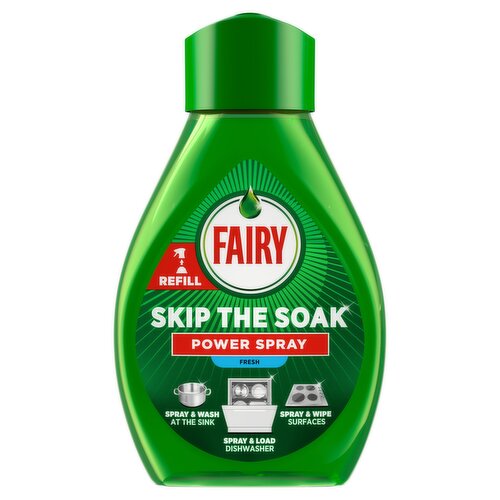 Fairy Skip The Soak Power Spray Lemon 500ml, Dish & Kitchen Spray, Pre-Treatment