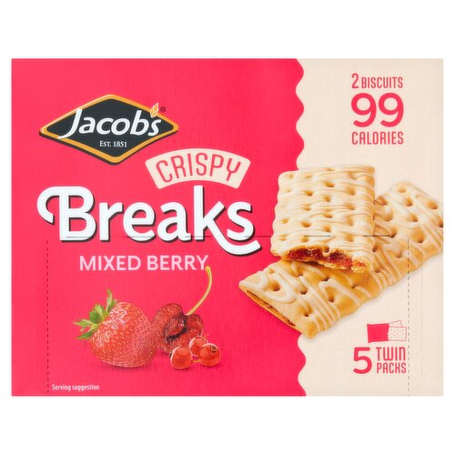 Jacob's Crispy Breaks Mixed Berry 5 x 25g (125g)