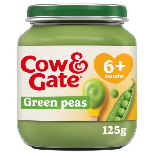 Cow & Gate Peas Baby Food Snack Jar, 6+ Months, 125g