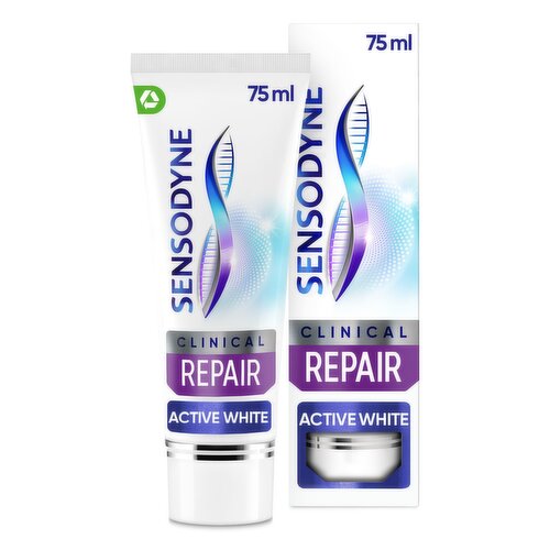 Sensodyne Clinical Repair Active White Sensitive Toothpaste, 75ml