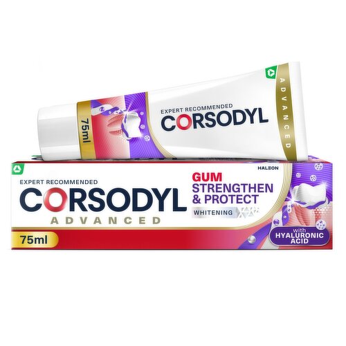 Corsodyl Gum Strengthen & Protect Toothpaste, Whitening, 75 ml