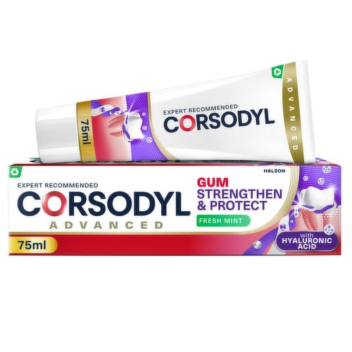 Corsodyl Gum Strengthen & Protect Toothpaste, Fresh Mint, 75 ml