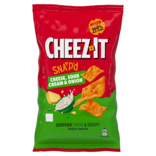 Cheez-it Cheese Sour Cream & Onion Thin & Crispy Baked Snacks 120g